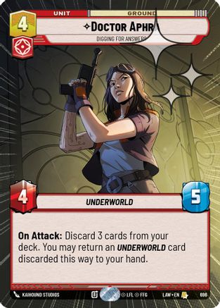 Doctor Aphra - Digging for Answers (Hyperspace Foil) (458) - A Lawless Time Foil - A Lawless Time - Card Brawlers | Quebec | Canada |
