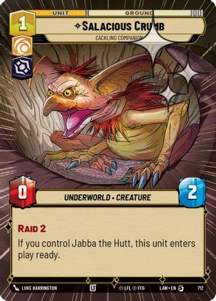 Salacious Crumb - Cackling Companion (Hyperspace Foil) (474) - A Lawless Time Foil - A Lawless Time - Card Brawlers | Quebec | Canada |