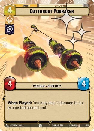Cutthroat Podracer (Hyperspace Foil) (477) - A Lawless Time Foil - A Lawless Time - Card Brawlers | Quebec | Canada |