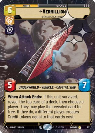 Vermillion - Qi'Ra's Auction House (Hyperspace Foil) (479) - A Lawless Time Foil - A Lawless Time - Card Brawlers | Quebec | Canada |