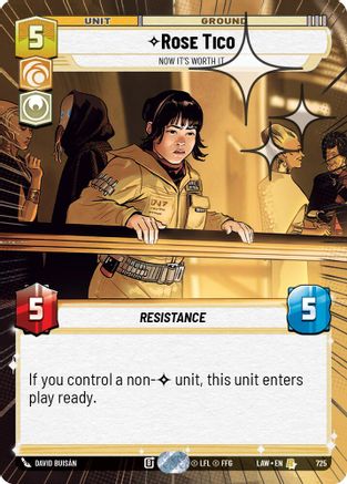 Rose Tico - Now It's Worth It (Hyperspace Foil) (487) - A Lawless Time Foil - A Lawless Time - Card Brawlers | Quebec | Canada |