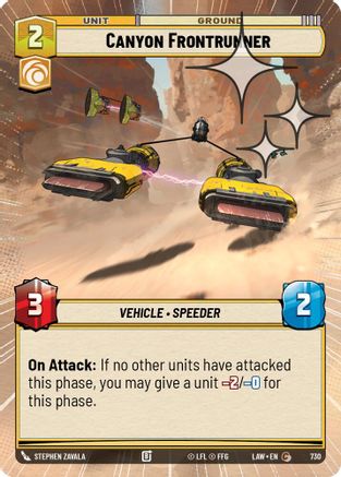Canyon Frontrunner (Hyperspace Foil) (492) - A Lawless Time Foil - A Lawless Time - Card Brawlers | Quebec | Canada |