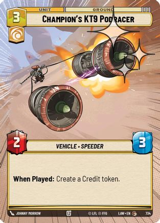 Champion's KT-9 Podracer (Hyperspace Foil) (496) - A Lawless Time Foil - A Lawless Time - Card Brawlers | Quebec | Canada |