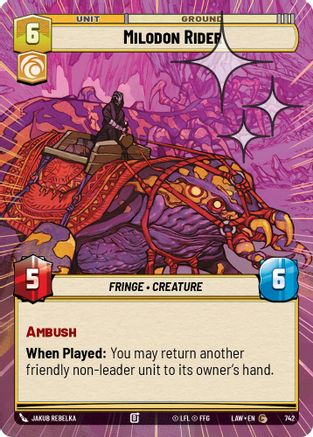 Milodon Rider (Hyperspace Foil) (504) - A Lawless Time Foil - A Lawless Time - Card Brawlers | Quebec | Canada |