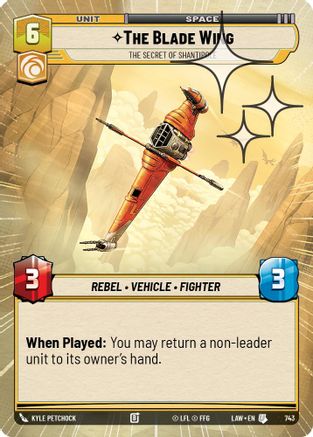 The Blade Wing - The Secret of Shantipole (Hyperspace Foil) (505) - A Lawless Time Foil - A Lawless Time - Card Brawlers | Quebec | Canada |