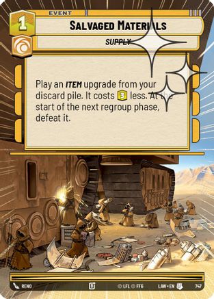 Salvaged Materials (Hyperspace Foil) (509) - A Lawless Time Foil - A Lawless Time - Card Brawlers | Quebec | Canada |