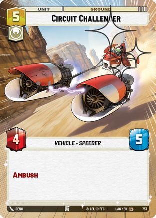 Circuit Challenger (Hyperspace Foil) (519) - A Lawless Time Foil - A Lawless Time - Card Brawlers | Quebec | Canada |