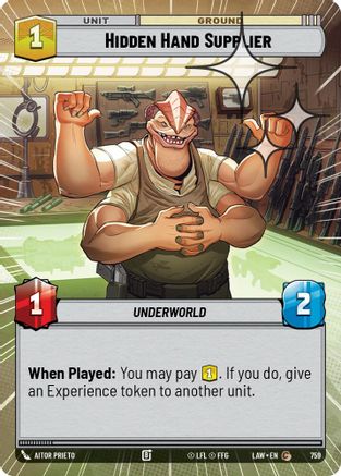 Hidden Hand Supplier (Hyperspace Foil) (521) - A Lawless Time Foil - A Lawless Time - Card Brawlers | Quebec | Canada |