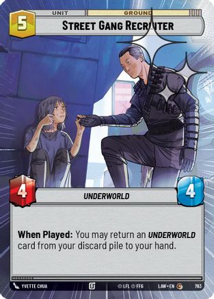 Street Gang Recruiter (Hyperspace Foil) (525) - A Lawless Time Foil - A Lawless Time - Card Brawlers | Quebec | Canada |