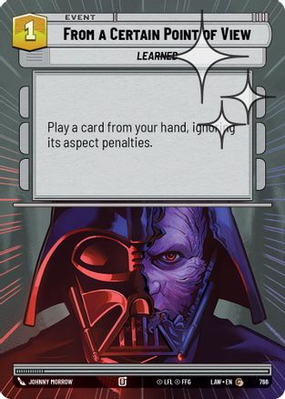 From a Certain Point of View (Hyperspace Foil) (528) - A Lawless Time Foil - A Lawless Time - Card Brawlers | Quebec | Canada |