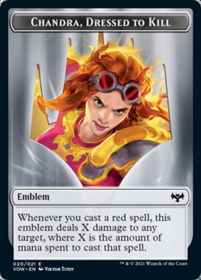 Chandra, Dressed to Kill Emblem [Innistrad: Crimson Vow Tokens] - Magic: The Gathering - Card Brawlers | Quebec | Canada |