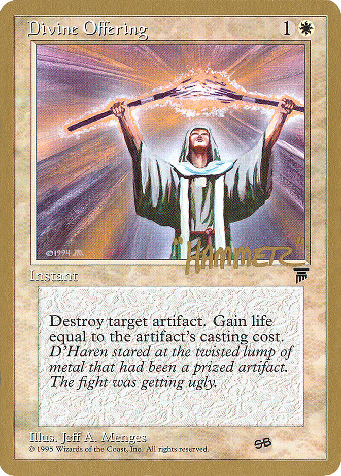 Divine Offering (Shawn "Hammer" Regnier) (SB) [Pro Tour Collector Set] - Magic: The Gathering - Card Brawlers | Quebec | Canada |