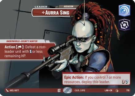 Aurra Sing - Assassin (Showcase) (770) - A Lawless Time Foil - A Lawless Time - Card Brawlers | Quebec | Canada |