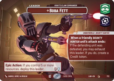 Boba Fett - Krayt's Claw Commander (Showcase) (773) - A Lawless Time Foil - A Lawless Time - Card Brawlers | Quebec | Canada |
