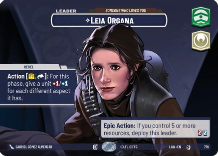 Leia Organa - Someone Who Loves You (Showcase) (776) - A Lawless Time Foil - A Lawless Time - Card Brawlers | Quebec | Canada |