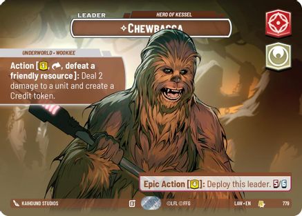 Chewbacca - Hero of Kessel (Showcase) (779) - A Lawless Time Foil - A Lawless Time - Card Brawlers | Quebec | Canada |