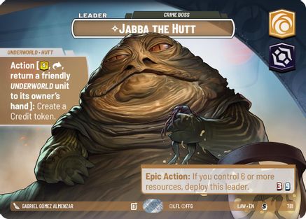 Jabba the Hutt - Crime Boss (Showcase) (781) - A Lawless Time Foil - A Lawless Time - Card Brawlers | Quebec | Canada |