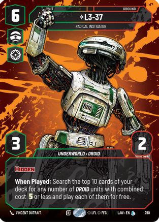 L3-37 - Radical Instigator (Prestige) (790) - A Lawless Time - A Lawless Time - Card Brawlers | Quebec | Canada |