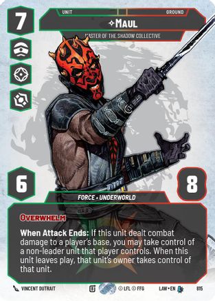 Maul - Master of the Shadow Collective (Prestige) (815) - A Lawless Time - A Lawless Time - Card Brawlers | Quebec | Canada |