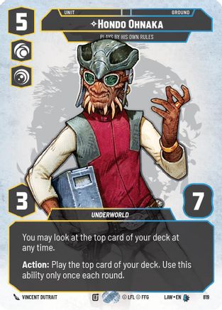 Hondo Ohnaka - Plays By His Own Rules (Prestige) (819) - A Lawless Time - A Lawless Time - Card Brawlers | Quebec | Canada |