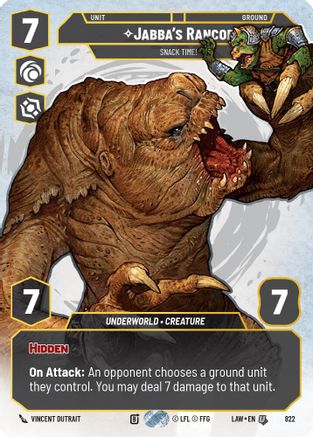 Jabba's Rancor - Snack Time! (Prestige) (822) - A Lawless Time - A Lawless Time - Card Brawlers | Quebec | Canada |