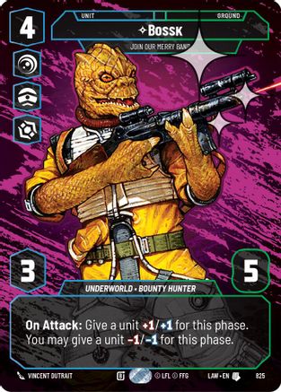 Bossk - Join Our Merry Band (Prestige Foil) (825) - A Lawless Time Foil - A Lawless Time - Card Brawlers | Quebec | Canada |