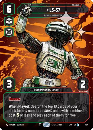 L3-37 - Radical Instigator (Prestige Foil) (829) - A Lawless Time Foil - A Lawless Time - Card Brawlers | Quebec | Canada |