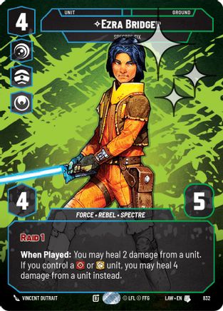 Ezra Bridger - Spectre Six (Prestige Foil) (832) - A Lawless Time Foil - A Lawless Time - Card Brawlers | Quebec | Canada |