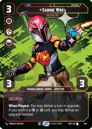 Sabine Wren - Spectre Five (Prestige Foil) (835) - A Lawless Time Foil - A Lawless Time - Card Brawlers | Quebec | Canada |
