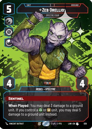 Zeb Orellios - Spectre Four (Prestige Foil) (836) - A Lawless Time Foil - A Lawless Time - Card Brawlers | Quebec | Canada |