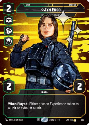Jyn Erso - Take the Next Chance (Prestige Foil) (839) - A Lawless Time Foil - A Lawless Time - Card Brawlers | Quebec | Canada |