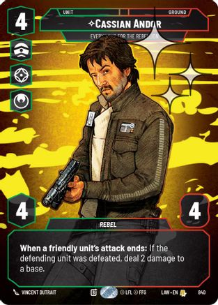 Cassian Andor - Everything for the Rebellion (Prestige Foil) (840) - A Lawless Time Foil - A Lawless Time - Card Brawlers | Quebec | Canada |