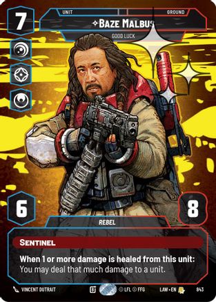 Baze Malbus - Good Luck (Prestige Foil) (843) - A Lawless Time Foil - A Lawless Time - Card Brawlers | Quebec | Canada |