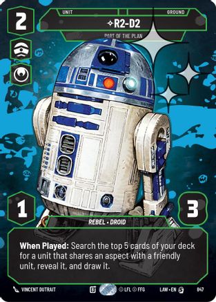 R2-D2 - Part of the Plan (Prestige Foil) (847) - A Lawless Time Foil - A Lawless Time - Card Brawlers | Quebec | Canada |