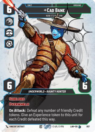 Cade Bane - Now It's My Turn (Prestige Foil) (857) - A Lawless Time Foil - A Lawless Time - Card Brawlers | Quebec | Canada |