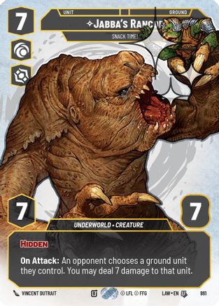 Jabba's Rancor - Snack Time! (Prestige Foil) (861) - A Lawless Time Foil - A Lawless Time - Card Brawlers | Quebec | Canada |