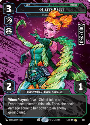Latts Razzi - Deadly Whipmaster (Serialized) (867) - A Lawless Time Foil - A Lawless Time - Card Brawlers | Quebec | Canada |