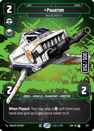 Phantom - Spectre Shuttle (Serialized) (877) - A Lawless Time Foil - A Lawless Time - Card Brawlers | Quebec | Canada |