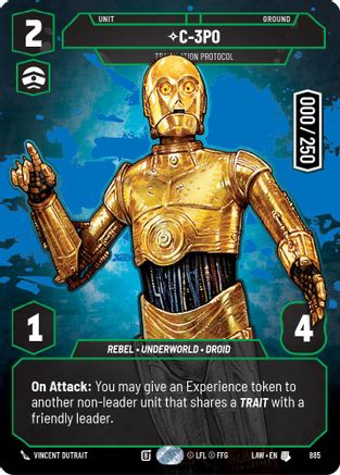 C-3PO - Translation Protocol (Serialized) (885) - A Lawless Time Foil - A Lawless Time - Card Brawlers | Quebec | Canada |