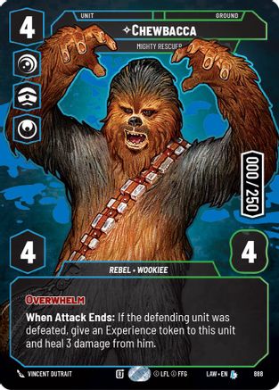 Chewbacca - Mighty Rescuer (Serialized) (888) - A Lawless Time Foil - A Lawless Time - Card Brawlers | Quebec | Canada |