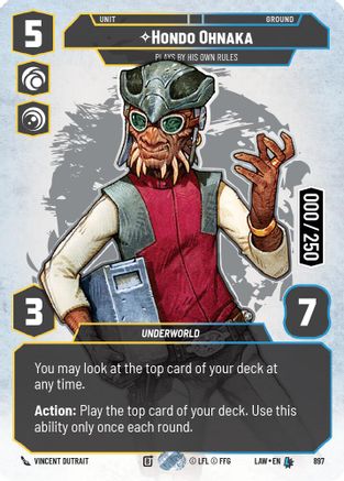 Hondo Ohnaka - Plays By His Own Rules (Serialized) (897) - A Lawless Time Foil - A Lawless Time - Card Brawlers | Quebec | Canada |