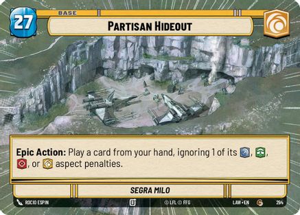 Partisan Hideout // Shield (Hyperspace) (294 // T06) - A Lawless Time - A Lawless Time - Card Brawlers | Quebec | Canada |