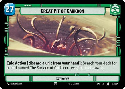Great Pit of Carkoon (23) - A Lawless Time - A Lawless Time - Card Brawlers | Quebec | Canada |
