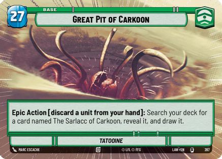 Great Pit of Carkoon (Hyperspace) (287) - A Lawless Time - A Lawless Time - Card Brawlers | Quebec | Canada |