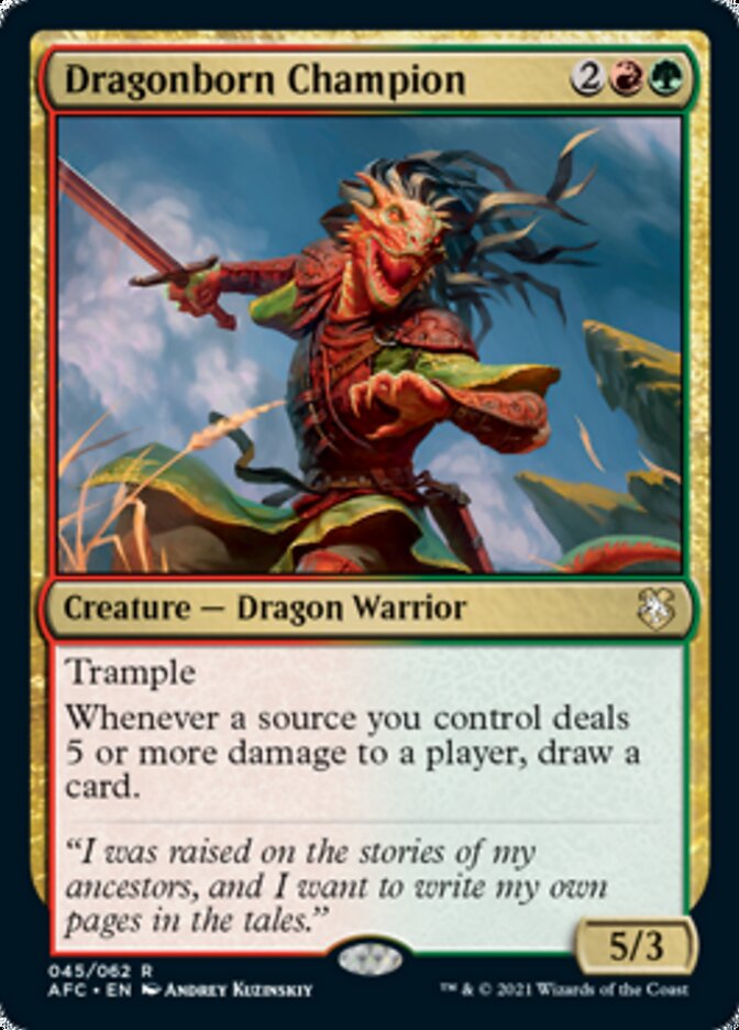 Dragonborn Champion [Dungeons & Dragons: Adventures in the Forgotten Realms Commander] - Magic: The Gathering - Card Brawlers | Quebec | Canada |