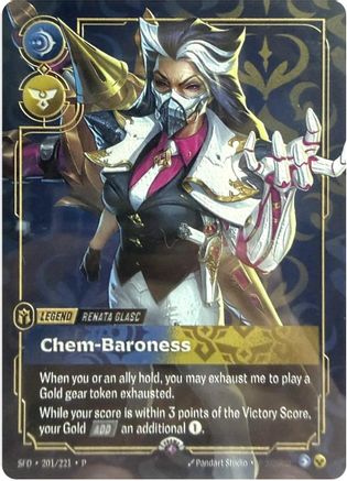 Renata Glasc - Chem-Baroness (Metal) (201/221) - Riftbound Organized Play Promotional Cards Foil - Riftbound Organized Play Promotional Cards - Card Brawlers | Quebec | Canada |