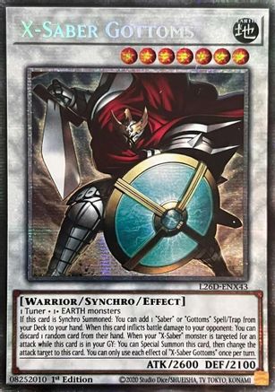 X-Saber Gottoms [L26D-ENX43] Starlight Rare - Legendary Modern Decks 2026 - Card Brawlers | Quebec | Canada |