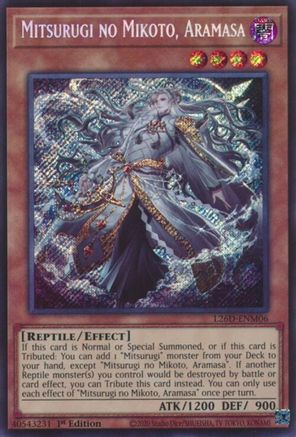 Mitsurugi no Mikoto, Aramasa [L26D-ENM06] Secret Rare - Legendary Modern Decks 2026 - Card Brawlers | Quebec | Canada |