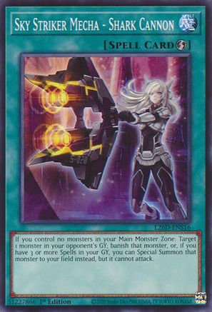 Sky Striker Mecha - Shark Cannon [L26D-ENS16] Common / Short Print - Legendary Modern Decks 2026 - Card Brawlers | Quebec | Canada |