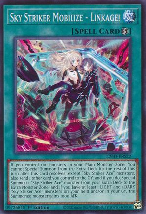 Sky Striker Mobilize - Linkage! [L26D-ENS22] Common / Short Print - Legendary Modern Decks 2026 - Card Brawlers | Quebec | Canada |